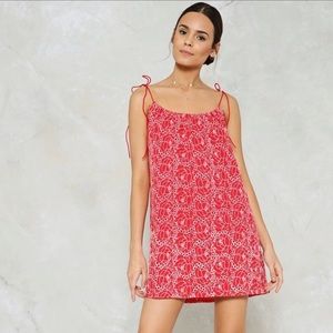 Red Floral Nasty Gal Dress